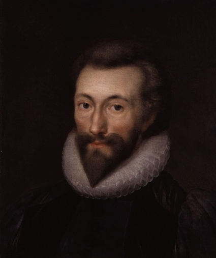 Portrait of John Donne later in his life, by Isaac Oliver. Image from wikicommons.